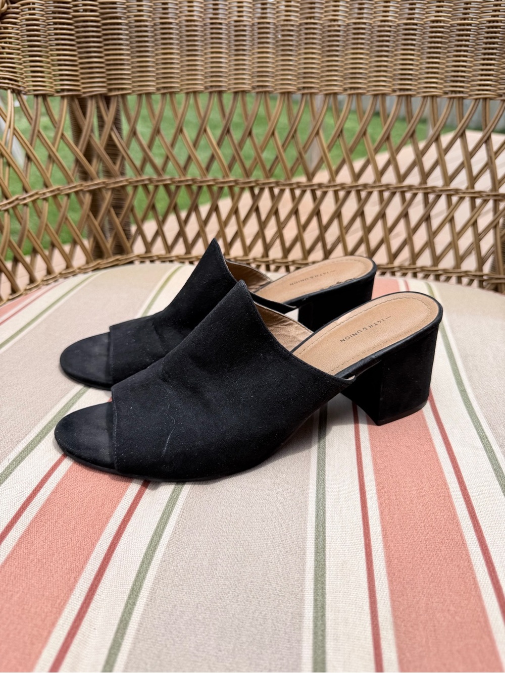 14th & union suede heels size 9.5